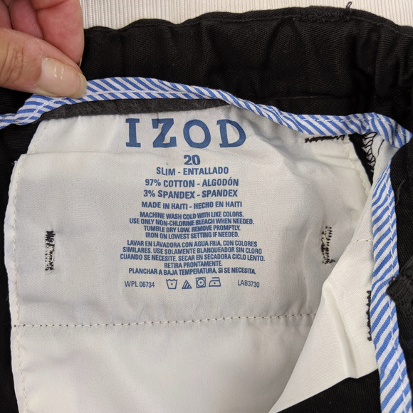 Boy's Slim Waist Flat Front Chinos - Picture 2 of 2